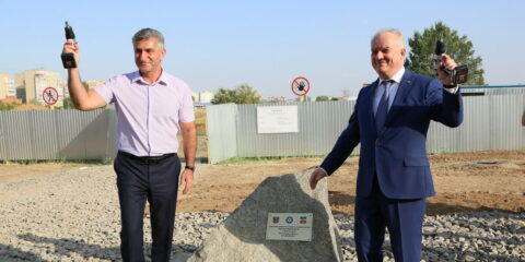 В Волгодонске заложен символический камень на месте строительства Центра единоборств